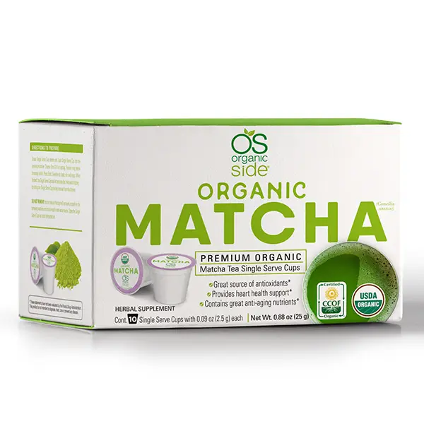 OS Organic Side - Organic Matcha Pods - 10 Single-Serve Cups OS Organic Side - Organic Matcha Pods - 10 Single-Serve Cups