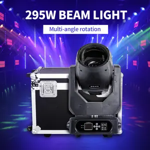 PAIDUN 295W 14R LED Beam Moving Head Spot Light DMX512 Double Prism Stage Lighting with Flight Case