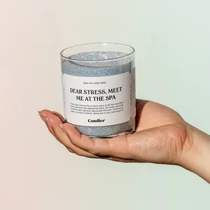 DEAR STRESS, MEET ME AT THE SPA RELAXATION CANDLE fun candles Decor Light