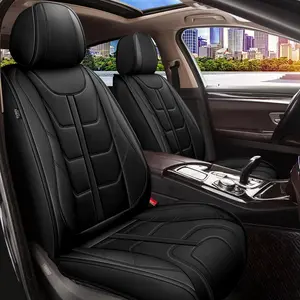 For Honda CR-V 2015-2026 Full Set: Premium Leather Automotive Seat Cover with Airbag Compatible Waterproof (5 Seats, Black)