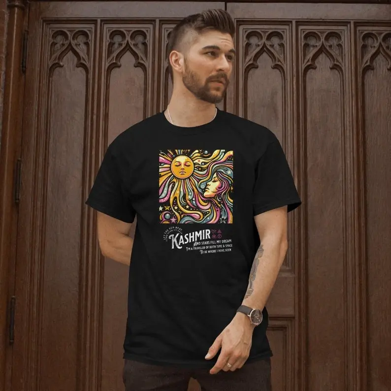 Vintage Kashmir Led Zeppelin Unisex Tee - Classic Rock Shirt - Zeppelin T-shirt - Led Zeppelin Lyrics Apparel