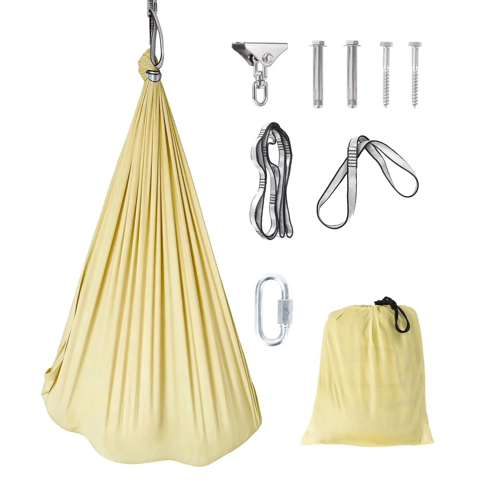 Sensory Swing, Indoor Outdoor Cuddle Hammock for Kids and Adults, with Heavy Duty Hardware, 360° Swivel, Calming Swing for Autism, ADHD and Sensory Integration