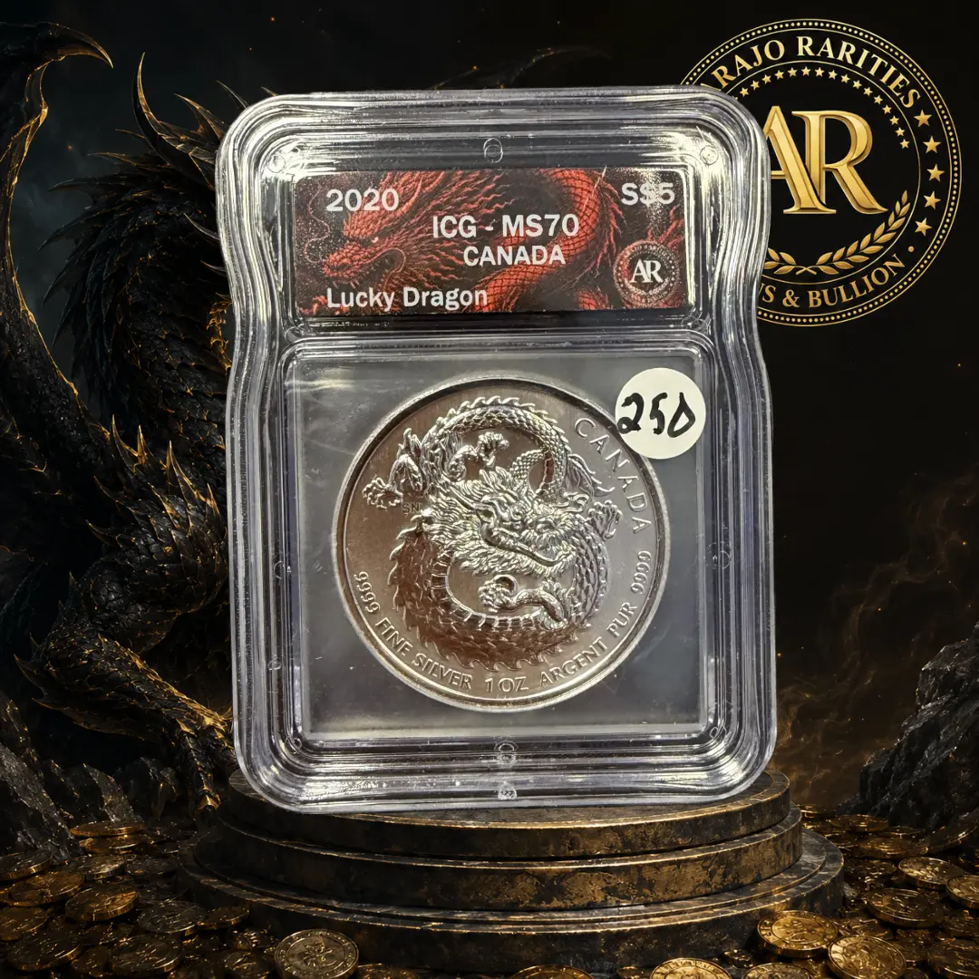 1oz 2020 MS70 Canada Lucky Dragon MS70