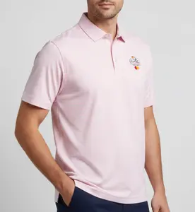 Performance Jersey Blue Polo Shirt Master Golf 2026,Men's Light Pink Arnold Palmer Invitational Drum Striped Polo  Master Tour Golf Polo Shirt, Unisex, Trendy Polo Shirt