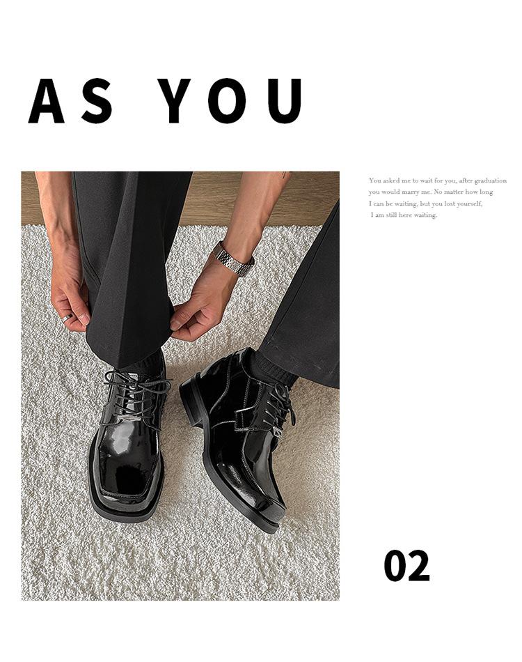 2026 Men's Square Toe Derby Shoes, Niche Trendy Casual Business Formal Shoes, Versatile Dress Shoes for Office & Daily Wear