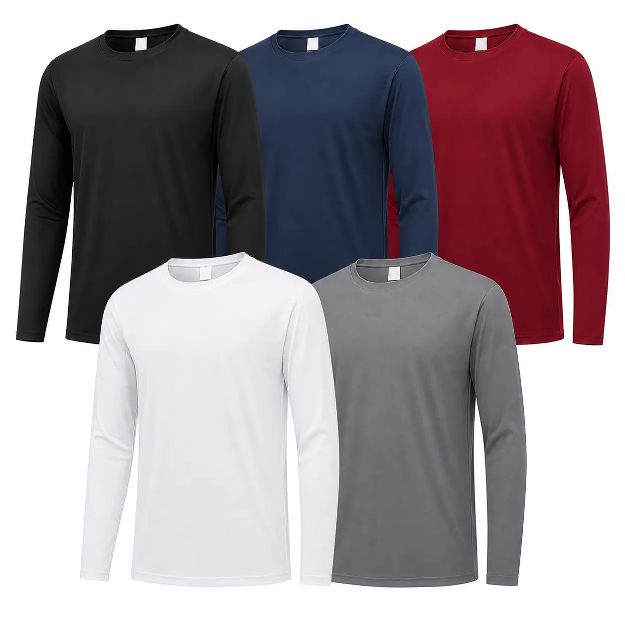Men's 5-Pack Athletic Tee Shirts - Activewear Athletic Gym Clothes, Breathable Moisture-Wicking Quick-Dry Stretch Fabric, Yoga & Running Training Tops