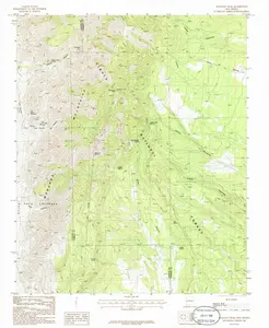 Manzano Peak New Mexico USGS Topographic Quadrangle Map, 1986, 1:24000