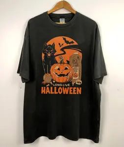 Comfort Color Long Live Halloween Shirt, Retro Halloween Shirt, Vintage Halloween Shirt, Fall Apparel, Spooky Season, Halloween Gift