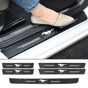 Car Door Edge Protector Carbon Fiber, Transparent Scratch-Resistant Film, Waterproof, Durable, for Ford Mustang Gt Shelby, Auto Accessories