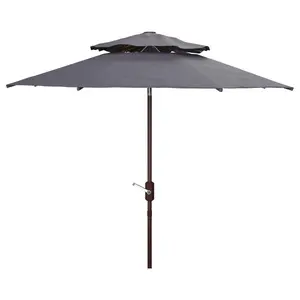Safavieh Athens 9' Double Top Crank Umbrella