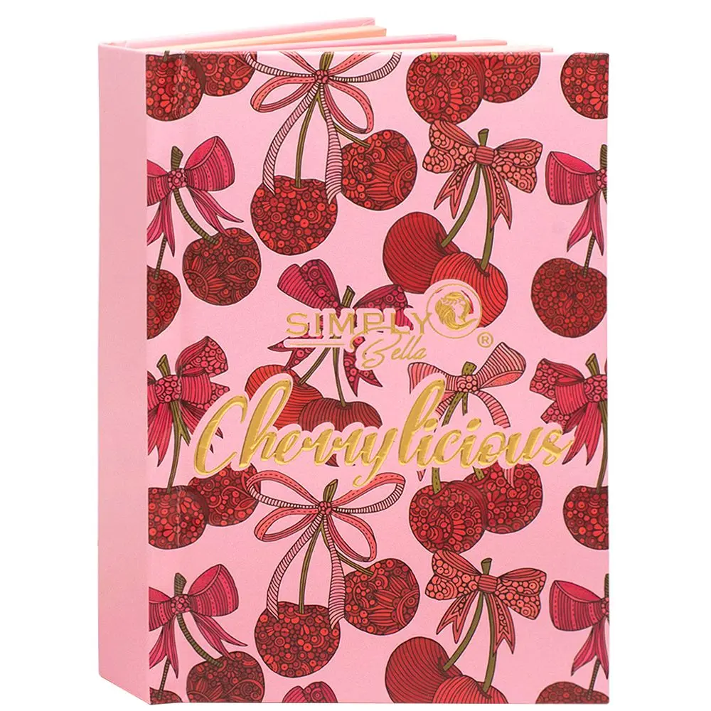 Cherrylicious All-in-1 Face Palette Book, 19-Color Compact Cosmetic Makeup Kit with Blush, Brow, Contour & Highlighter Powders, Adding Blush, Medium Tone, Brightening, 3-Color Brow, 4-Color Bronzer & Contour, 6-Color Blush