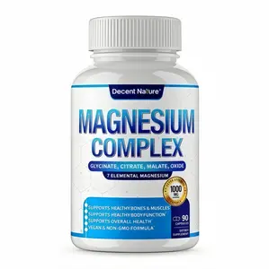 Magnesium Complex 7 Elemental Magnesium Supplement 1000mg – Magnesium Glycinate, Citrate, Malate, Taurate, Oxide, Aspartate, Orotate Non-GMO | Vegan, Non-GMO | 90 Capsules | daily nutrient support | magnesium glycinate
