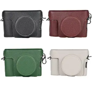 X100VI Genuine Leather Camera Case Bag for Fujifilm X100 VI Full Body Camera Bag With Strap Mini Case