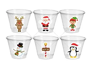 CHRISTMAS PARTY CUPS - Christmas Decorations Christmas Party Supplies Santa Cups Christmas Party Favors, Christmas Gifts Christmas Cups