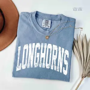 Comfort Colors Vintage Longhorns T-shirt, Retro Longhorn T-shirt Tailgate, Texas School Spirit T-shirt, Back To School Teacher Football, Game Day