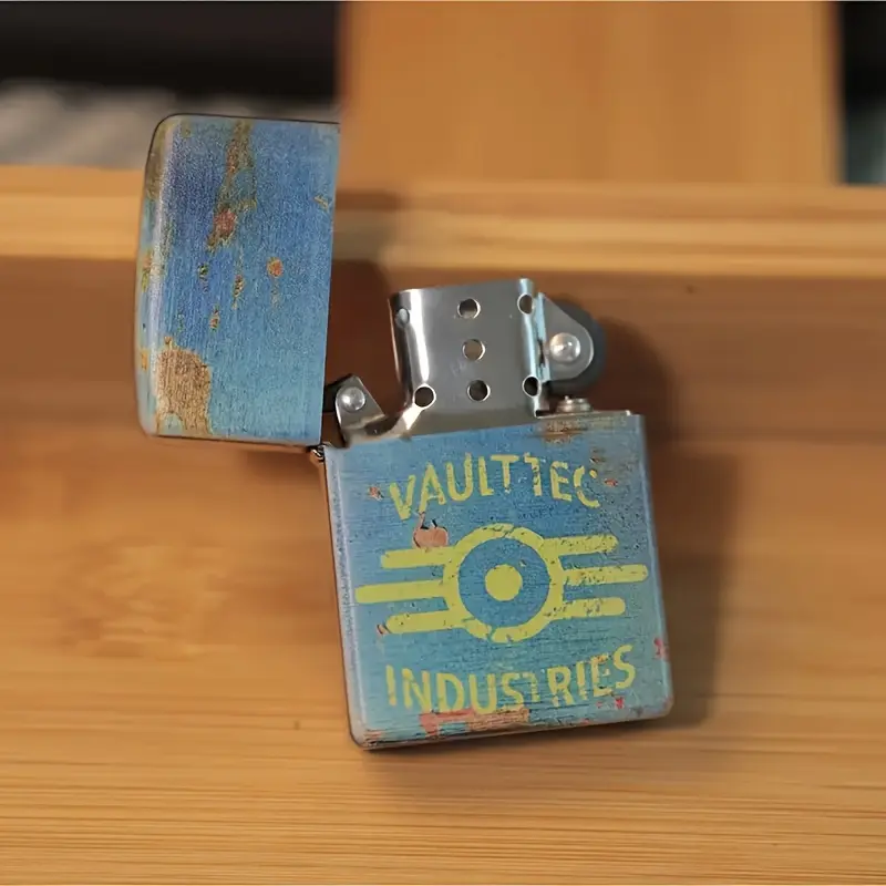 Vault Survivor Industrial Retro Windproof Flint Steel Torch Lighter - Durable Metal Construction, Portable Outdoor Camping Tool - No Electricity Needed, Collectible Vintage Design, Fuel Not Included - Surprise Father's Day Gifts, Windproof Torch Lighter