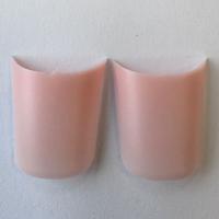 Duck Nails Short with Moon Curve Pure Baby Pink