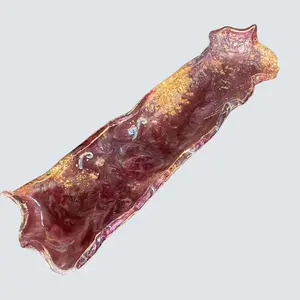 Handmade Resin Bowl - Decorative Long Bowl for Coffee Table and Dining Table Centerpiece - Tableware