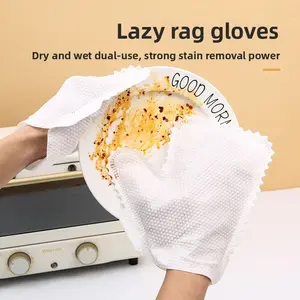 Pet Hair Removal Gloves for Dogs & Cats – Disposable Electrostatic Pet Hair Remover Mitt for Furniture, Sofa, Carpet, Couch, Laundry & Car Seats – Reusable & Washable Lint-Free Non-Woven Cleaning Gloves for Pet Dander & Loose Fur (40 Pack)