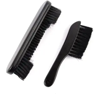 Wooden Billiards Pool Table and Rail Brush Set Wood Billiard Cleaner Cleaning Tools Supplies (Black, 2 Pack)