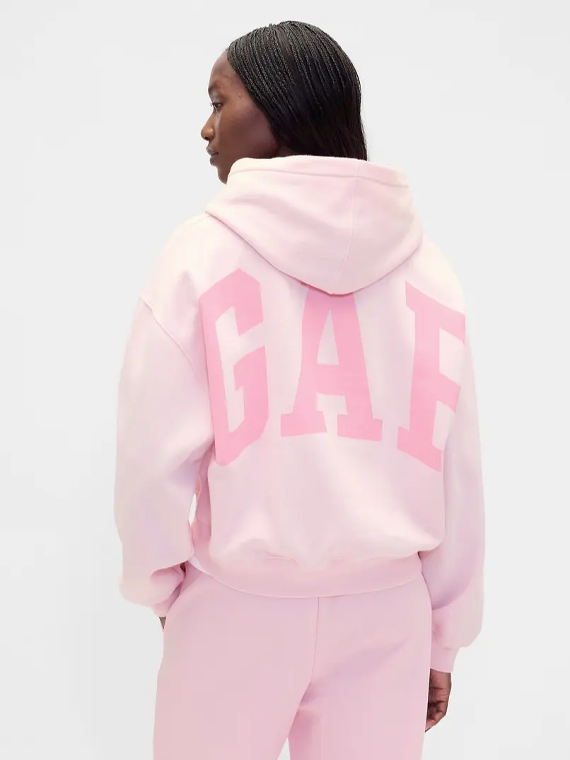GAP Women's Long Sleeve HoodieGap Womens Classic Logo Fleece Pullover Hoodie with Pocket
