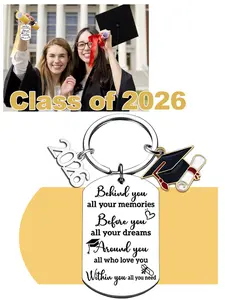 2026 Graduation Gifts for Her Him Class Of 2026 Graduation Keychain for University College Middle High School Graduate 2026 Souvenir for Senior Masters Degree Student