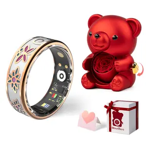 Preserved Rose Bear Jewelry Box with smart ring, Romantic Surprise Gift for Woman, Mother girlfriend & Daughter, Perfect for Birthday, Anniversary & Special Occasion