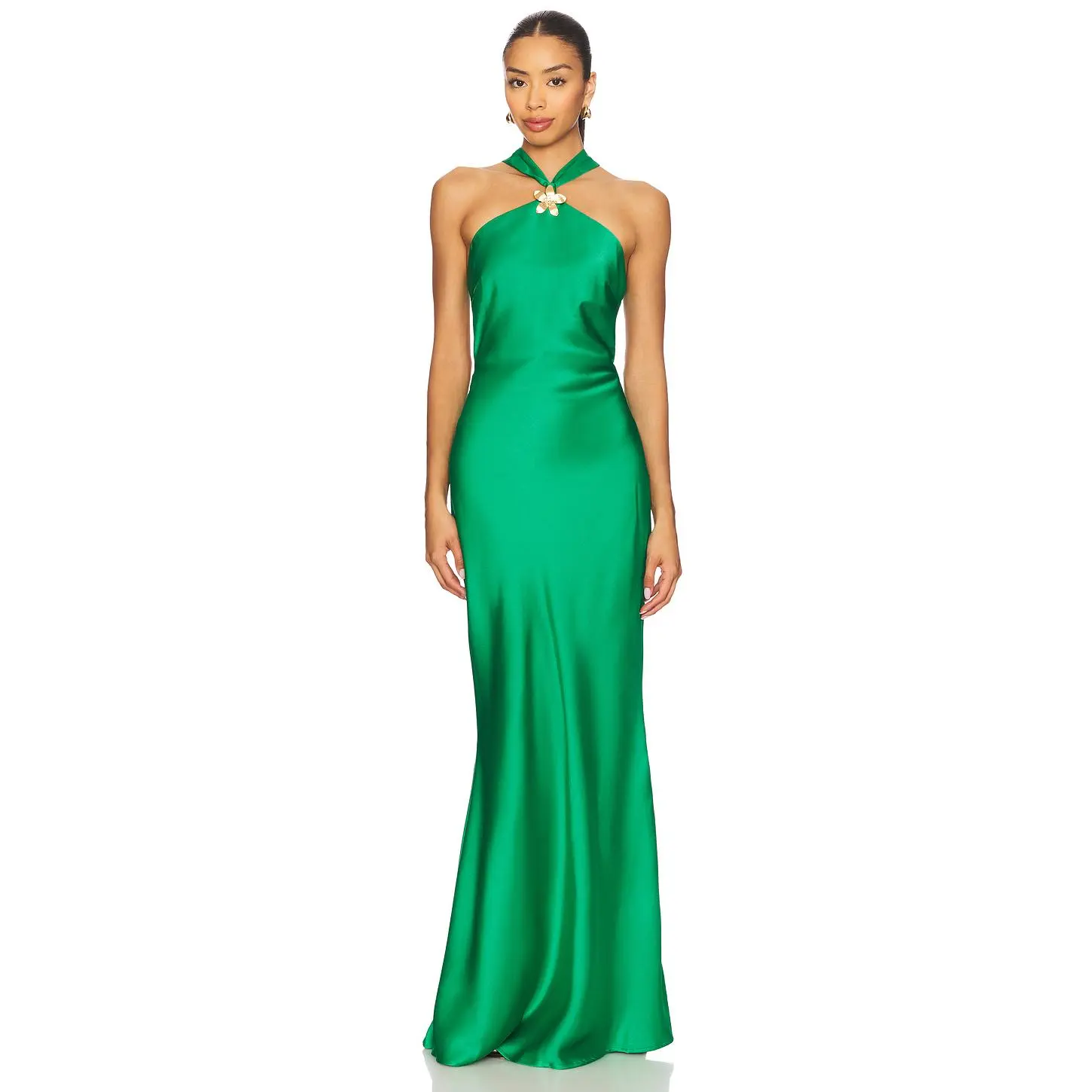 ruffle trim corset maxi dress Embellished Plunge Ruffled Corset Maxi Dress in Ivory - 12