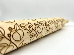 Embossed Peaches Rolling Pin – Cookies & Pottery
