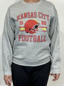 Vintage Football Sweatshirt Hometown Pullover City Football Retro Sweatshirt ~ Gildan Heavy Blend Relaxed Fit Casual Sweatshirts Pullover Cotton