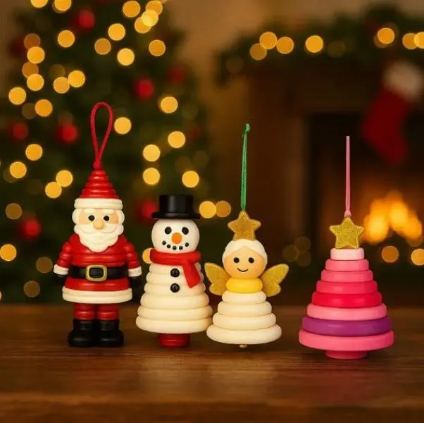 DIY Button Snowman Ornament Kit Santa Claus Snowman Button DIY Material Kit Pendant