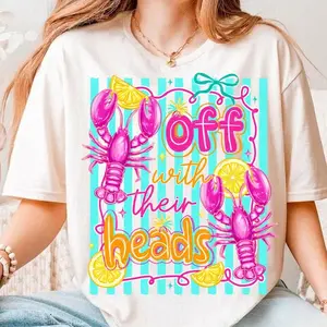 Louisiana Crawfish Boil Shirt Comfort Colors, Cajun Doodle Stamp Design, Southern Seafood Party Graphic, Crawfish Festival Shirt, Off With Their Heads Shirt, Funny Lobster