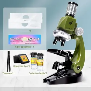 New Portable Handheld Microscope 100-1200x Zoom Magnification, Teen Education Toy, Monocular Inclined Observer, Science Exploration, Three Lens Switches