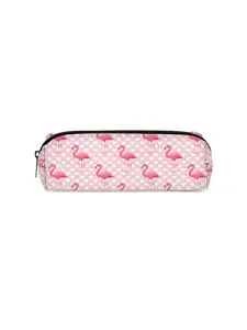 Single-layer pencil case with flamingo and sloth print, suitable for boys and girls, an ideal gift choice. Designed in a 2D flat cartoon style, it is practical school supplies and a specially crafted pencil bag for children.