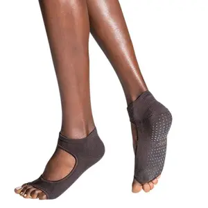 Tucketts Allegro NudeForEveryone 01 Pilates Socks - Non-Slip Grip, Open Toe, Barre & Yoga - Women's