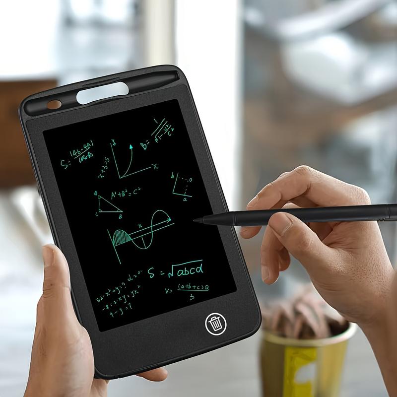 2PCS Children's 6.5 Inch Multifunctional Drawing Board with Colorful Screen One Click Clear Rewritable Toy Gifts for Boys and Girls