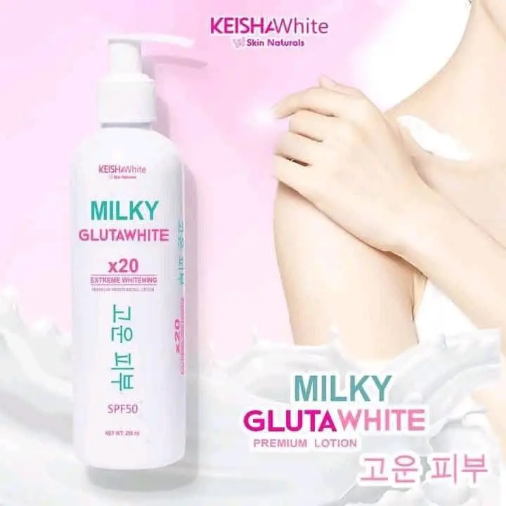 KEISHA White Skin Naturals Milky GlutaWhite x20 Body Lotion with SPF 50  (250ml) - TikTok Shop