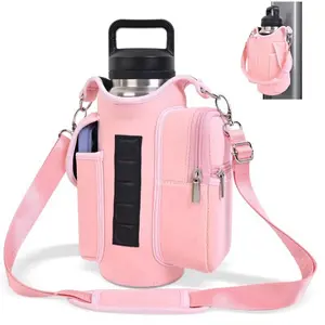 Outdoor Magnetic Sports Kettle Bag, Car Ice Ba Cup Thermos Bottle Sleeve, Diving Material Magnetic Car Cup Sleeve, Drinkware, Drink Carrier In Cupholder, Drink Protectors, Travel Portable