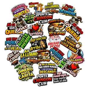 Vol. 3 Funny Spanish Phrases Mexican Parody Die-Cut 28 PACK for Laptops Car Bumpers Flat Surfaces Tool Boxes Lunch Boxes