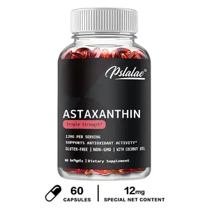 Astaxanthin 12mg - Anti-aging, Anti-wrinkle, Helps Cardiovascular Health