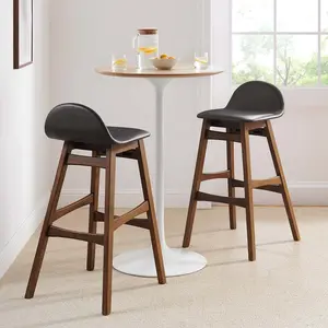 Modway Juno Wood Bar Stool - Set of 2 in Brown