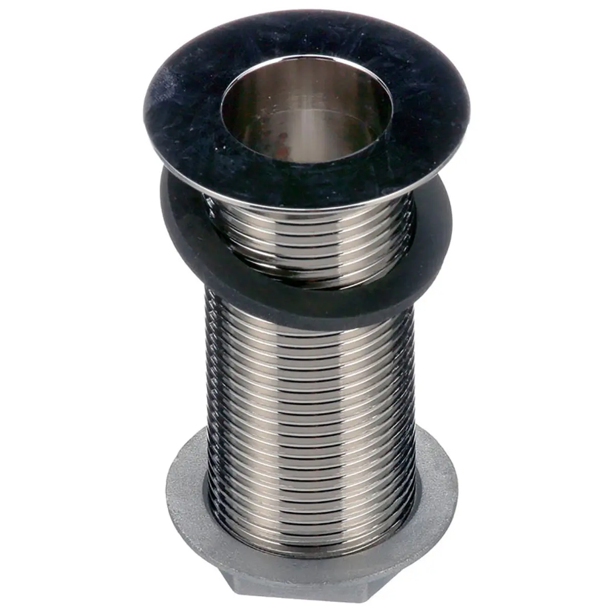 AllPoints B2948222 Nickel-Plated Brass Sink Drain - 3.25 in. Long, 2 in. Flange, 56-1213 Model, 1 in. NPS for 1.375 in. Sink Opening, Washer-Included Commercial Kitchen Equipment, Nickel Brass