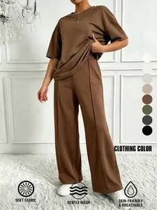 Women's Summer Casual Two-Piece Set, Comfortable Loose-Fit Outfit, Perfect for Daily Wear and Sports Activities