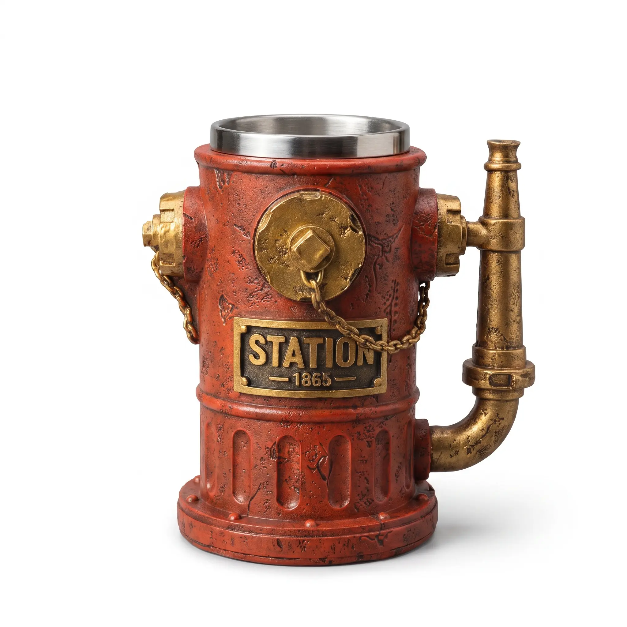 Gifts for Men, Unique Firefighter Coffee Mug for Dad or Husband, Vintage Fire Hydrant Novelty Cup, Birthday & Retirement Gift