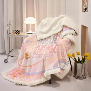 New K-Pop Girl Group Pattern Blanket, Digital Print Flannel Lambswool, Comfortable Warm Throw, Perfect Birthday Gift for Family Friends Siblings