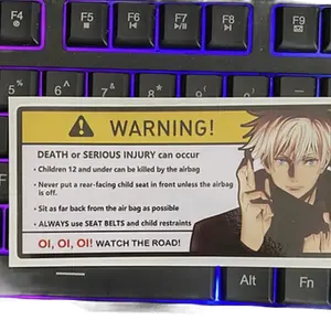 Gojo Satoru Car Precautions Sticker