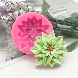 Holly Leaf Silicone Mold for Fondant Chocolate Candy Cake Decorating Baking Candle Soap Pastry Polymer Clay Christmas Decoration