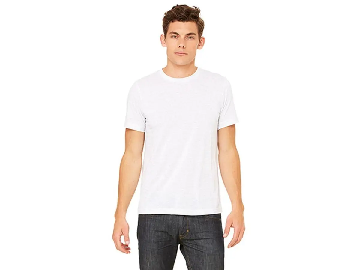 BELLA 3413 Unisex Triblend T-Shirt, Plain Short Sleeve Modern Fit Tee with a Soft Ring-Spun Cotton Crew Neck, Casual, Retail Fit, Tshirt, Side Seamed, 3Xl, Shortsleeve, Fabric