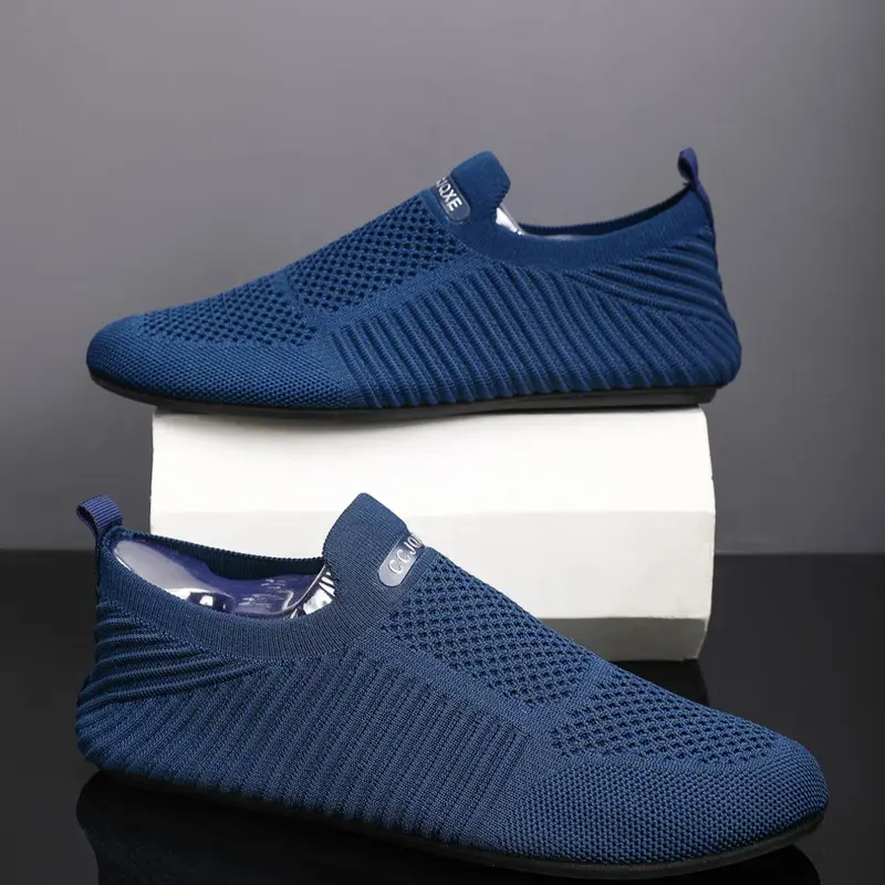 Men's Sporty Lace Up Walking Shoes, Casual Comfortable Breathable Mesh Workout Sneakers, Fashionable Shoes for Daily Wear