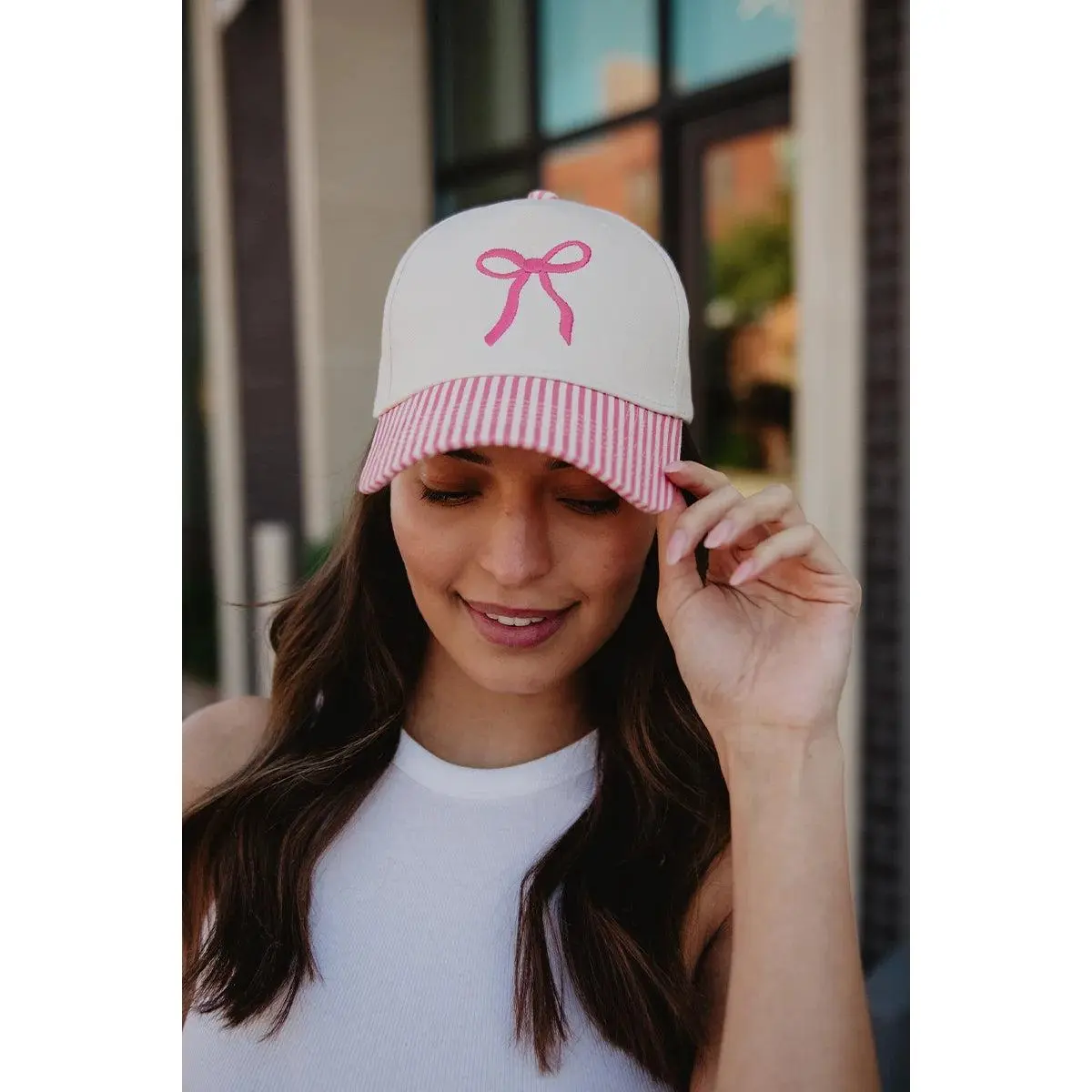 Coquette Bow Vintage Two-Toned Hat